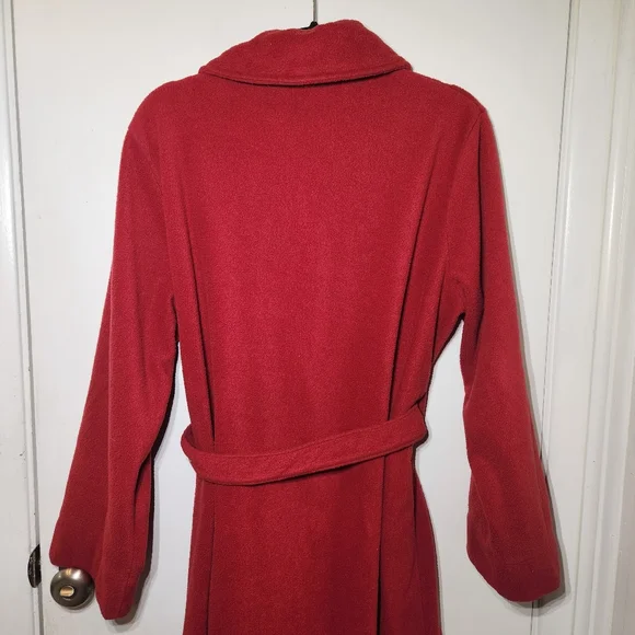 LL Bean Womens Petite Large Polyester Robe Red - Picture 7 of 13